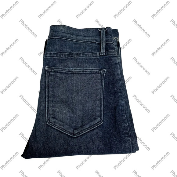 Frame Denim size 25  two tone Le High Straight Jeans raw hem no distressing - Picture 1 of 12